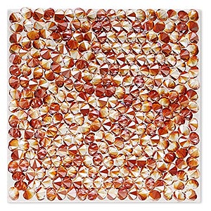 Iron-on transfer, Crystal Passions&reg; hotfix crystal rocks, crystal red magma, 40x40mm square (72003). Sold individually.