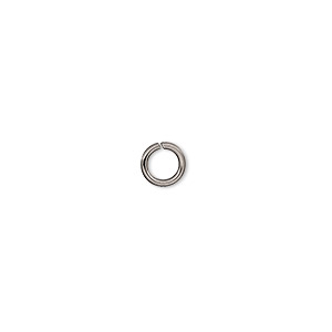 Jump ring, stainless steel, 6mm round, 4.2mm inside diameter, 18 gauge. Sold per pkg of 50.