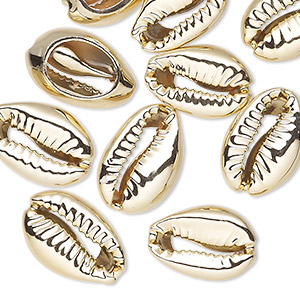 Components Cowrie Shell Gold Colored