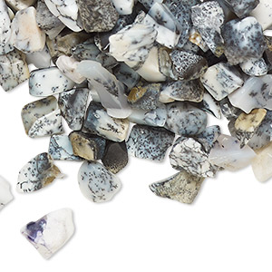 Inlay chip, dendritic opal (natural), medium undrilled chip, Mohs hardness 5 to 6-1/2. Sold per 2-ounce pkg, approximately 240-300 chips.