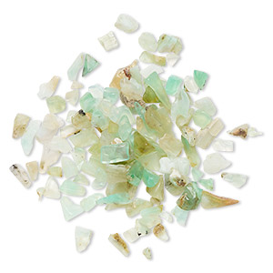 Inlay chip, green Peruvian opal (natural), medium undrilled chip, Mohs hardness 5 to 6-1/2. Sold per 10-gram pkg, approximately 120 chips.