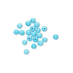 Bead, sleeping beauty turquoise (natural), 3mm round, A- grade, Mohs hardness 5 to 6. Sold per pkg of 20.