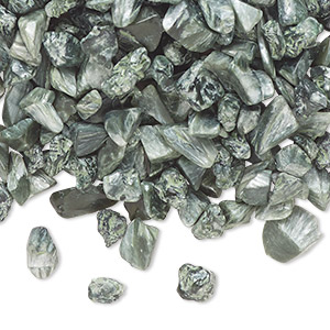 Inlay chip, seraphinite (natural), small to medium undrilled chip, Mohs hardness 2 to 2-1/2. Sold per 1-ounce pkg, approximately 330-410 beads.