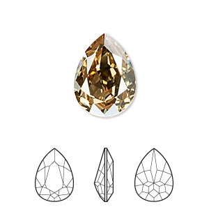 Embellishment, Crystal Passions® rhinestone, white opal, foil back, 30x20mm  faceted pear fancy stone (4327). Sold individually. - Fire Mountain Gems  and Beads