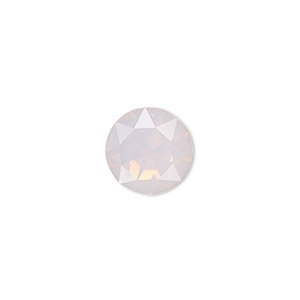 Chaton, Celestial Crystal&reg; rhinestone, pink opal, foil back, 12.97-13.22mm faceted round, SS55. Sold per pkg of 2.