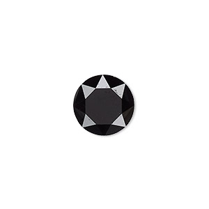 Chaton, Celestial Crystal&reg; rhinestone, jet, 12.97-13.22mm faceted round, SS55. Sold per pkg of 2.