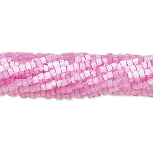 Seed bead, Preciosa Ornela, Czech atlas glass, translucent satin solgel pink, #11 hex 2-cut. Sold per hank.