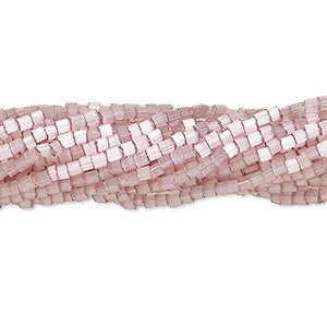 Seed bead, Preciosa Ornela, Czech atlas glass, translucent satin solgel pearl, #11 hex 2-cut. Sold per hank.