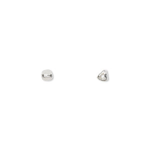 Bead, Hill Tribes, fine silver, 3x2mm triangle rondelle. Sold per pkg of 4.
