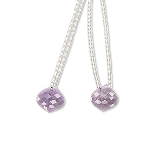 Bead, amethyst (natural), 8.5x8mm top-drilled hand-cut faceted drop, B grade, Mohs hardness 7. Sold per pkg of 2.