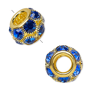 Beads Gold Plated/Finished Blues