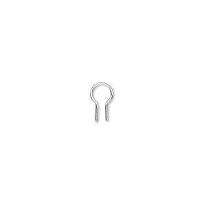 Insert, The Magic Finding&#153; Omega, sterling silver, 9.5x5mm with 3.75mm opening, 23 gauge. Sold per pkg of 2.