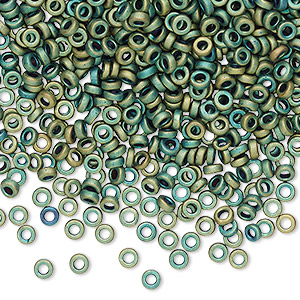 Spacer Beads Glass Greens