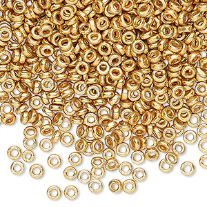 Spacer Beads Glass Gold Colored