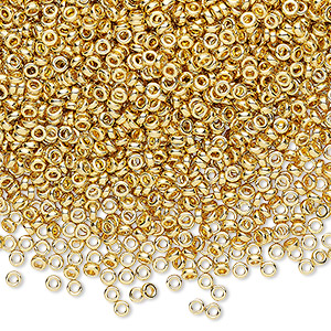 Spacer Beads Glass Gold Colored