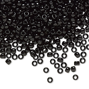Seed Bead Toho Beads Glass Opaque Jet Tr 08 49 8 Round Sold Per 50 Gram Pkg Fire Mountain Gems And Beads