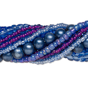 4MM Opaque Navy Blue Beads 60 (6 strands)
