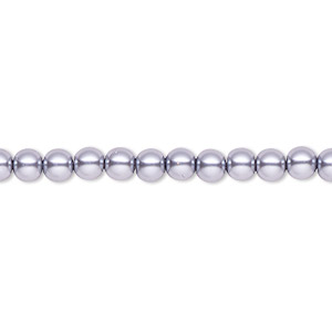 Bead, Celestial Crystal&reg;, crystal pearl, pewter, 4mm round. Sold per pkg of (2) 15-1/2&quot; to 16&quot; strands, approximately 200 beads.