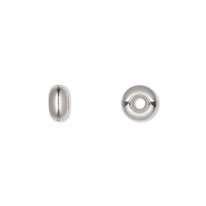 Beading supply, Bead Stopper™, stainless steel, 7mm. Sold per pkg of 8. -  Fire Mountain Gems and Beads