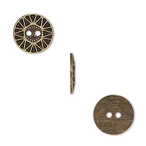 Buttons Brass Plated/Finished Gold Colored