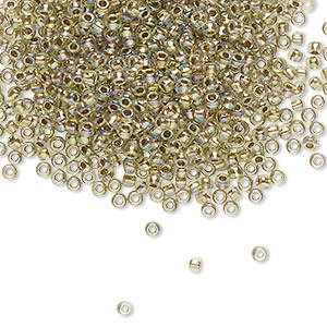 Seed bead, TOHO BEADS&reg;, glass, translucent gold-lined rainbow light jonquil, (TR-11-998), #11 round. Sold per 250-gram pkg.