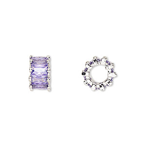 Beads Cubic Zirconia Purples / Lavenders