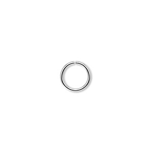 Jump ring, silver-plated brass, 9mm round, 7mm inside diameter, 18 ...