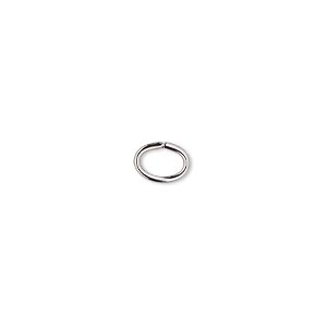 Jump ring, gunmetal-plated brass, 7x5mm oval, 5.5x3.2mm inside diameter ...