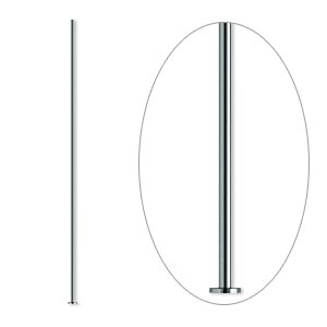 Head pin, gunmetal-plated brass, 1-1/2 inches, 24 gauge. Sold per pkg of 500.