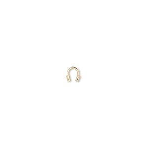 Wire protector, Accu-Guard&#153;, gold-plated brass, 4mm tube, 0.5mm inside diameter. Sold per pkg of 500.