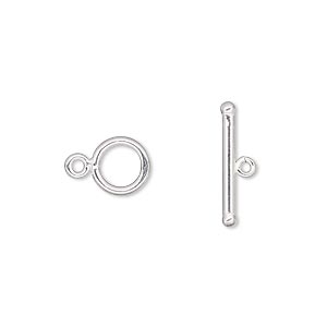 Clasp, toggle, sterling silver-filled, 8mm smooth round. Sold individually.