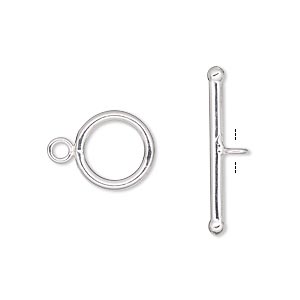 Clasp, toggle, sterling silver-filled, 12mm smooth round. Sold individually.