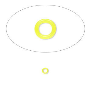Soldered Closed Jump Rings Silicone Yellows