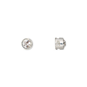 Spacer bead, antiqued sterling silver, 14mm 2-strand double-sided puffed  square with fancy flower design. Sold individually. - Fire Mountain Gems  and Beads