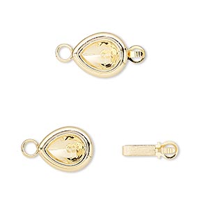 Box (Tab) Clasp Gold Plated/Finished Gold Colored