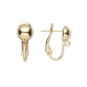 Leverback Earring Findings Gold Plated/Finished Gold Colored