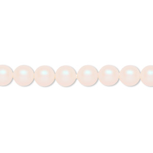 Pearl, Crystal Passions&reg;, pearlescent white, 6mm round (5810). Sold per pkg of 50.