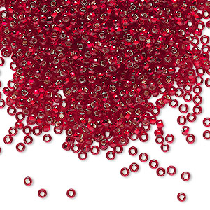 Size 11/0 Preciosa Ornela Czech Seed Bead Transparent Matte Ruby