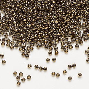 Seed bead, Preciosa Ornela, Czech glass, opaque matte black, #8