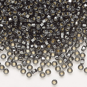 Seed bead, Preciosa Ornela, Czech glass, opaque matte black, #8 rocaille.  Sold per 500-gram pkg. - Fire Mountain Gems and Beads