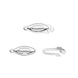 Fishhook Clasps Sterling Silver Silver Colored