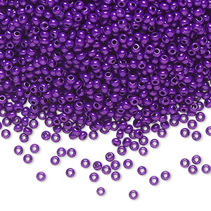 Seed bead, Preciosa Ornela, Czech glass, opaque terra intensive violet, #11 rocaille. Sold per 50-gram pkg.
