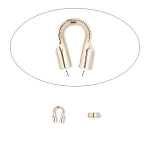 Wire protector, Accu-Guard&#153;, 14Kt rose gold-filled, 4mm tube, 0.5mm inside diameter. Sold per pkg of 10.