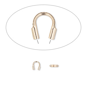 Wire protector, Accu-Guard&#153;, 14Kt rose gold-filled, 5mm tube, 0.5mm inside diameter. Sold per pkg of 10.