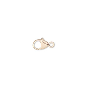 Clasp, lobster claw, 14Kt rose gold-filled, 7x5mm. Sold individually.
