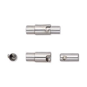 Clasp, magnetic slide lock, stainless steel, 33x14mm shiny rectangle with  glue-in ends, 11.5x5.5mm inside diameter. Sold individually. - Fire  Mountain Gems and Beads