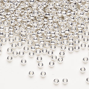 Seed Beads Glass Silver Colored