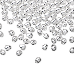 Seed bead, Miyuki, glass, opaque fine silver-finished, (DP961), 4x3.4mm fringe. Sold per pkg of 4 grams.