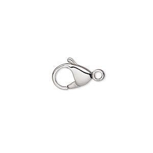 Clasp, lobster claw, stainless steel, 11x8mm. Sold per pkg of 10.