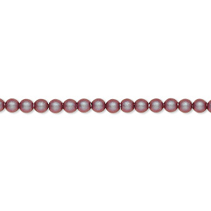 Pearl, Crystal Passions&reg;, iridescent red, 3mm round (5810). Sold per pkg of 100.